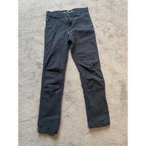 Carhartt Distressed Canvas Black Relaxed Straight Fit Pants Men's 33X34